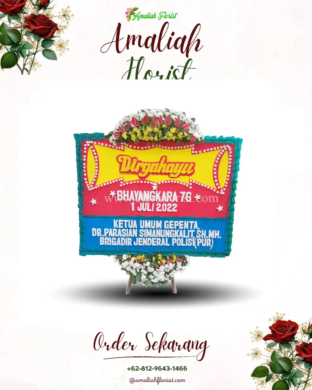 Papan Bunga HUT Ulang Tahun Beji Timur